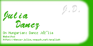 julia dancz business card